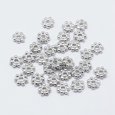 Brass Daisy Spacer Beads X-KK-F727-96P-NF-1