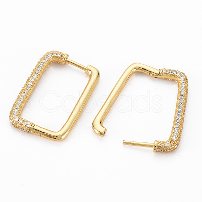 Rectangle Hoop Earrings for Girl Women X-EJEW-N099-002LG-NF-1