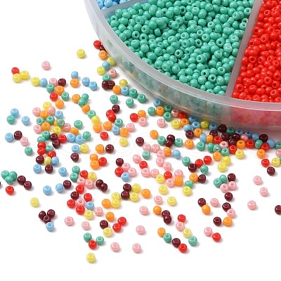 5950Pcs 7 Colors 12/0 Opaque Color Glass Seed Beads SEED-YW0001-77-1