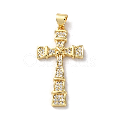 Brass Micro Pave Cubic Zirconia Pendants KK-A212-07E-G-1