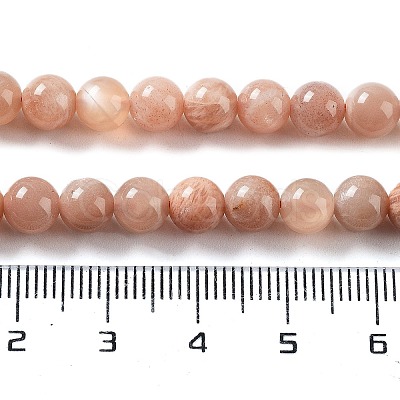 Natural Multi-Moonstone Round Beads Strands X-G-O030-6mm-10B-1