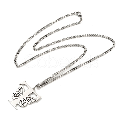 201 Stainless Steel Necklaces NJEW-Q336-01T-P-1