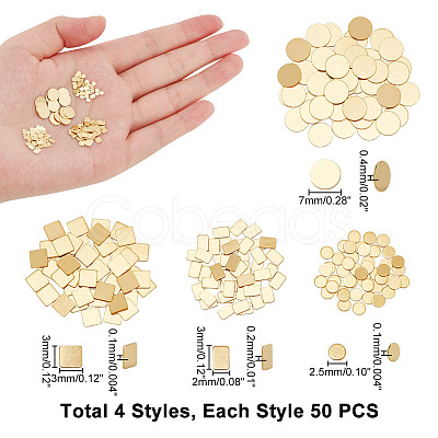 PandaHall Elite 150Pcs 3 Style Gold Plated Brass Chip Solder DIY-PH0010-47-1