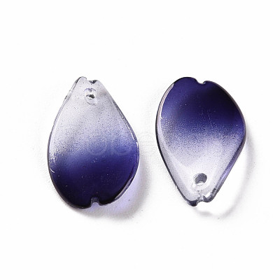 Two Tone Transparent Spray Painted Glass Pendants GLAA-S190-014D-01-1