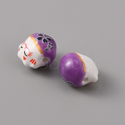 Handmade Porcelain Beads PORC-WH0016-02H-1