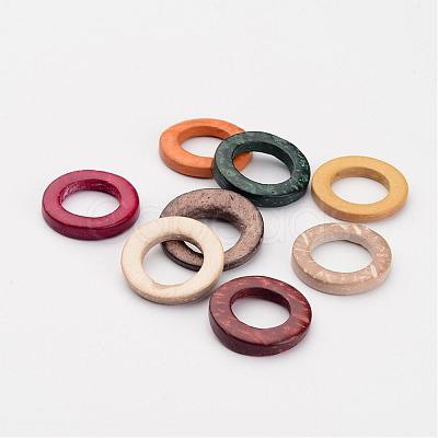 Dyed Wood Jewelry Findings Coconut Linking Rings X-COCO-O006C-M-1