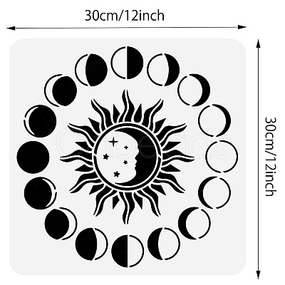 PET Hollow Out Drawing Painting Stencils DIY-WH0418-0033-1