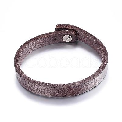 Leather Cord Bracelets BJEW-P099-13-1