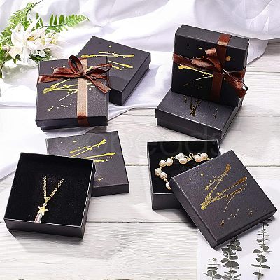 Nbeads Hot Stamping Cardboard Jewelry Packaging Boxes CON-NB0001-89C-1