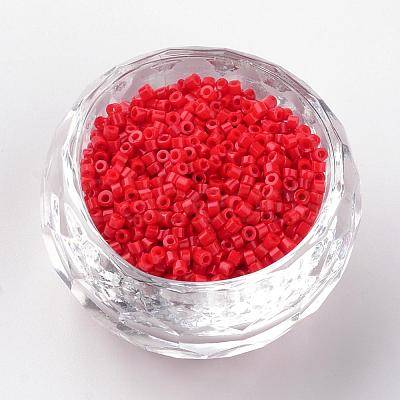 Opaque Glass Bugle Beads SEED-R043-01-1