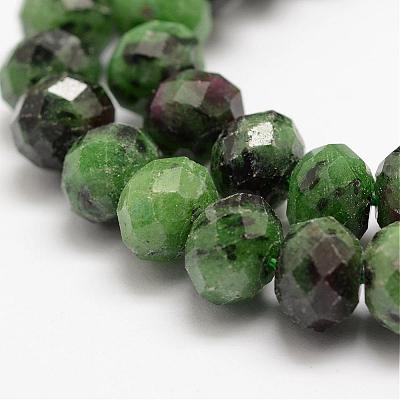 Natural Ruby in Zoisite Beads Strands G-G682-03-5x8mm-1