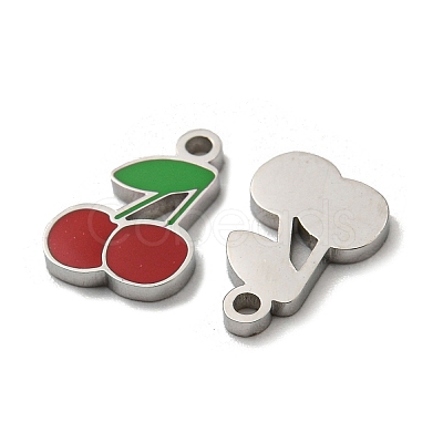 304 Stainless Steel Enamel Charms STAS-L022-006P-1