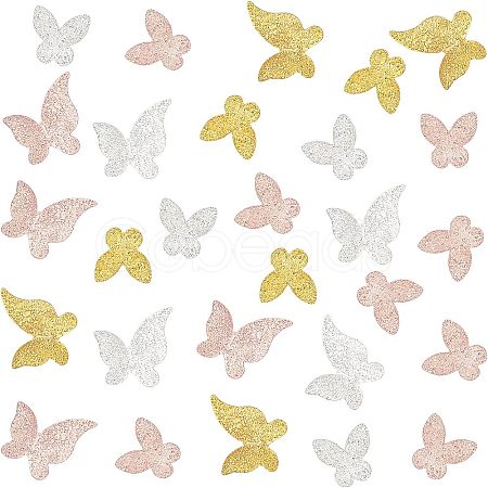 Olycraft 200Pcs Butterfly & Flower Alloy Cabochons MRMJ-OC0002-61-1