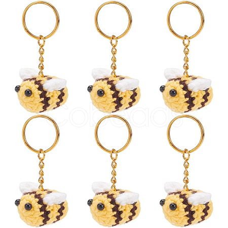 Nbeads DIY 3D Bee Charm Keychain Making Kit DIY-NB0007-27-1