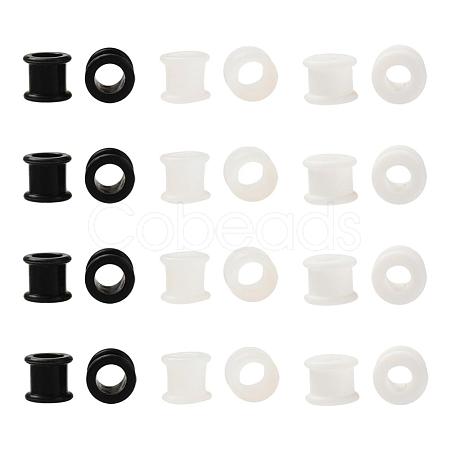 6Pcs 3 Colors Pulley Silicone Ear Gauges Flesh Tunnels Plugs FIND-YW0001-18C-1