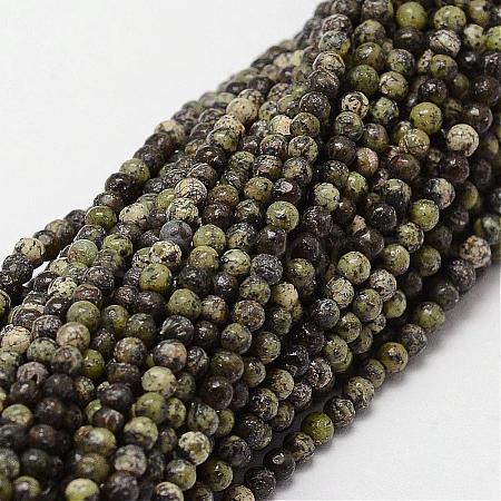 Natural Serpentine Beads Strands G-N0183-02-2mm-1