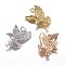 Long-Lasting Plated Brass Charms, Eagle, Cadmium Free & Lead Free, Mixed Color, 15x11x5mm, Hole: 1.5mm