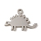 Non-Tarnish 201 Stainless Steel Pendants, Laser Cut, Dinosaur Charm, Stainless Steel Color, 12.8x17x1mm, Hole: 1.6mm