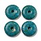 Dyed Synthetic Turquoise Pendants, Donut Charms, Teal, 24.5~25x6.5~7mm, Hole: 4.5mm