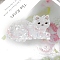 PVC Claw Hair Clips, Cat, White, 83x49x53mm