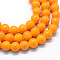 Baking Painted Glass Round Bead Strands, Orange, 8.5~9mm, Hole: 1.5mm, about 105pcs/strand, 31.8 inch