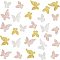 Olycraft 200Pcs Butterfly & Flower Alloy Cabochons, Nail Art Decoration Accessories for Women, Mixed Shapes, Golden & Silver, 10pcs/style