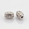 Tibetan Style Alloy Beads, Lead Free & Nickel Free & Cadmium Free, Oval, Antique Silver, about 5mm in diameter, 7mm long, hole: 1mm