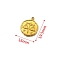 Stainless Steel Pendant, Golden, Flat Round with Constellation Charm, Libra, 19.5x16mm