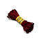 Polyester Rattail Satin Cord, for Chinese Knotting, Round, Dark Red, 3mm, about 10.94 Yards(10m)/Bundle