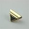 Zinc Alloy Twist Bag Lock Purse Catch Clasps, Triangle, for DIY Bag Purse Hardware Accessories, Light Gold, 3.2x4.6cm