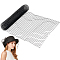 Big Eye Mesh Polyester Organza Veil, For Wedding Dress Headdress Accessories, Black, 25x0.03cm, 2 yards/pc