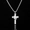 Fashionable titanium steel necklace with cross pendant for hip-hop lovers.