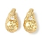 Brass Micro Pave Cubic Zirconia Charms, Teardrop, Real 18K Gold Plated, 12x6.5x8mm, Hole: 1.6mm