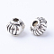 Tibetan Style Alloy Spacer Beads, Rondelle, Cadmium Free & Lead Free, Antique Silver, 5x4mm, Hole: 1mm, about 3400pcs/1000g