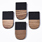 Resin & Wood Pendants, U Shape, Black, 32x19.5x3.5~4.5mm, Hole: 2mm