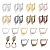 CHGCRAFT 32Pcs 8 Colors Brass Hoop Earring Findings KK-CA0003-50-1