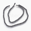 Electroplate Non-Magnetic Synthetic Hematite Beads Strands G-F585-C-4mm-3