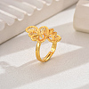 Classic European American Fashion Wheat Lucky Brass Flower Adjustable Rings BQ7170-1-1