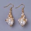Pearl Dangle Earrings EJEW-L218-22G-2