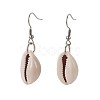 Cowrie Shell Beads Dangle Earrings X-EJEW-JE02899-1
