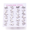 304 Stainless Steel Stud Earrings EJEW-N045-06P-3