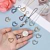 12Pcs 3 Colors 304 Stainless Steel Link Rings STAS-SZ0002-92-3