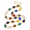 Glass Necklace NJEW-C047-01B-KCG-1