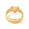 Rack Plating Brass Heart Adjustable Ring for Women RJEW-D076-08G-2