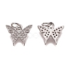 Brass Micro Pave Clear Cubic Zirconia Charms X-ZIRC-G153-24P-1