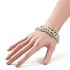 Faceted Glass & Natural Green Aventurine Stretch Beaded Bracelets Sets BJEW-TA00202-02-3