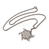 304 Stainless Steel Sun with Knot Pendant Necklaces NJEW-P293-07P-3