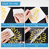 AHADERMAKER 9 Sheets 9 Colors  Sun Flower Adhesive Paper Stickers STIC-GA0001-10-3