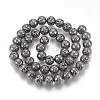 Electroplated Natural Lava Rock Beads Strands G-T061-55D-4mm-2