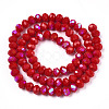 Electroplate Opaque Solid Color Glass Beads Strands EGLA-A034-P2mm-L21-3